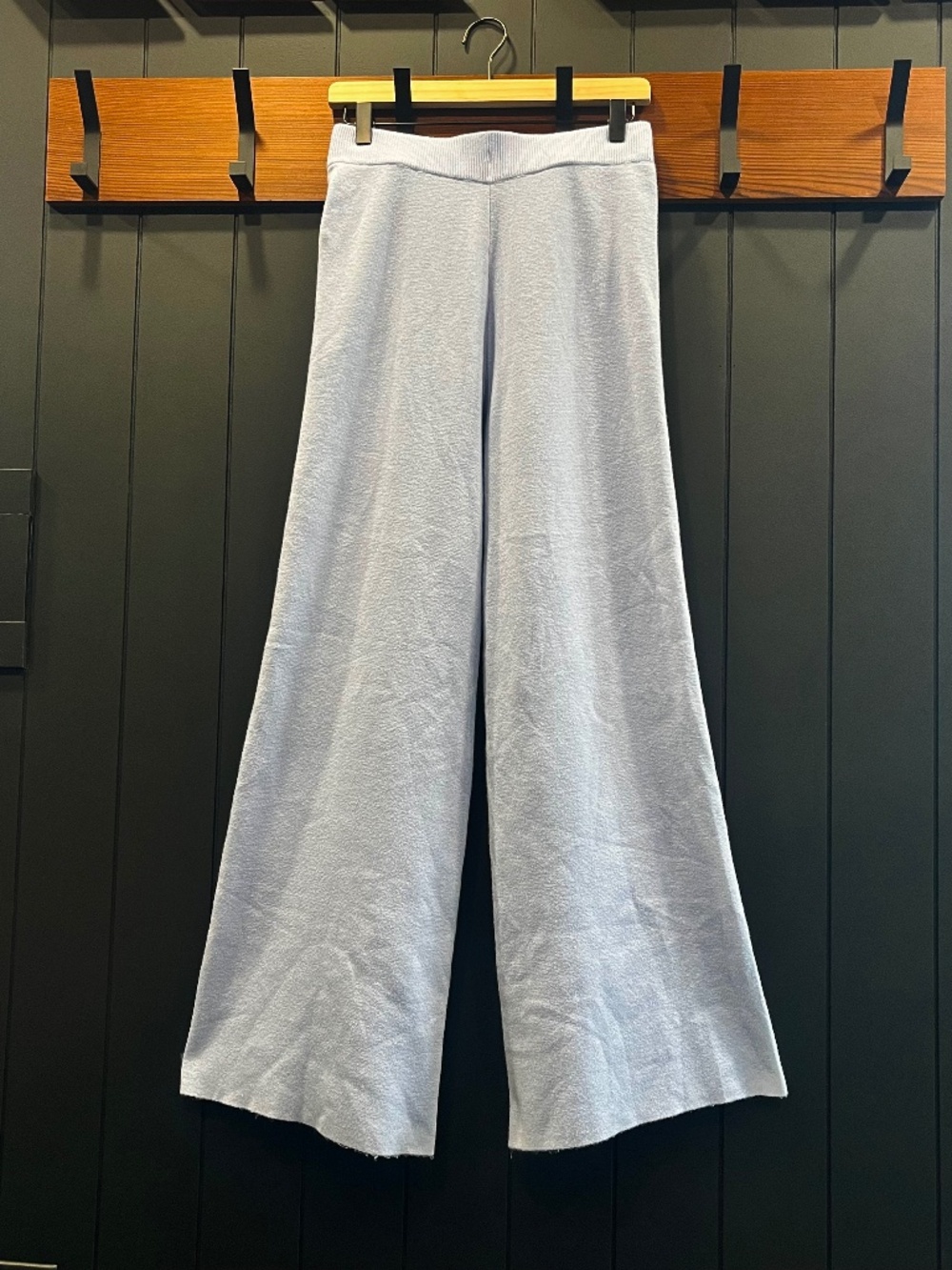 Sincerely Jules-Women's-Knit-Light Blue-Super Wide Leg Pants-Size M